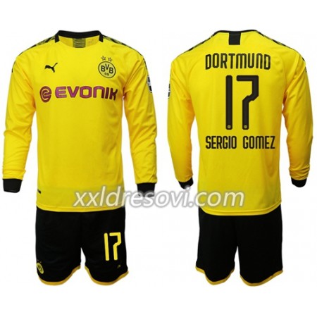 Borussia Dortmund Sergio Gomez 17 Domaći Dječji Komplet Dresovi za Nogomet 2019-2020 Dugim Rukavima (+ kratke hlače)